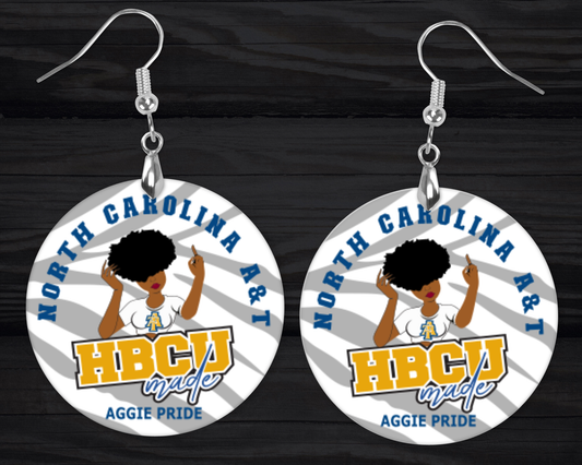 North Carolina A&T HBCU Made Aggie Pride Earrings - NC Jewelry | HBCU