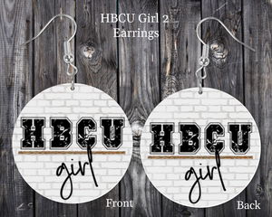 2.5" HBCU Girl Sublimated Earrings | HBCU | Gift for Her