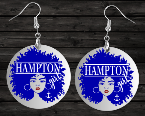 2.5" Hampton Girl Afro Earrings