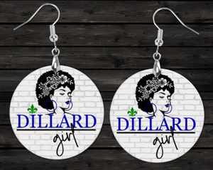 2.5" 'Dillard Girl’ HBCU Collection Flower Girl Afro Statement Earrings