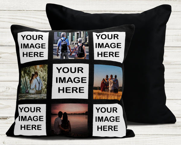 9-Panel Personalized Photo Pillowcase | Gift for Her | Gift for Him | Home Decor | Memory Pillow