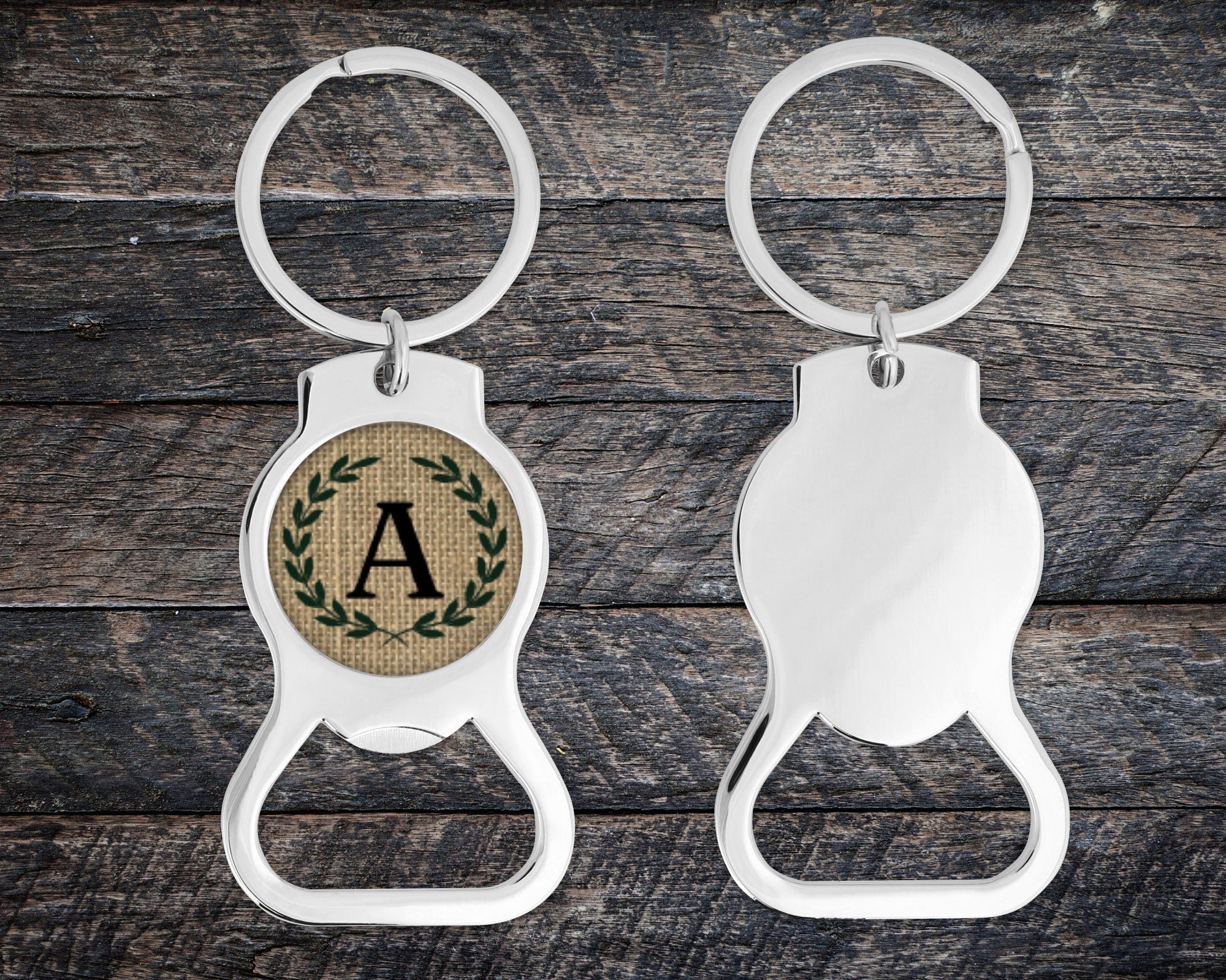 Customizable Monogram Keychain Metal Bottle Opener | Beer Opener | Drinkware Accessory | Holiday Gifts | Personalized Bottle Opener